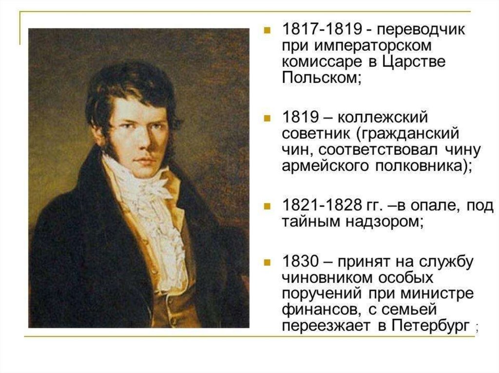 Образование вяземского. Поэт п.а. Вяземский. Вяземский 1821.