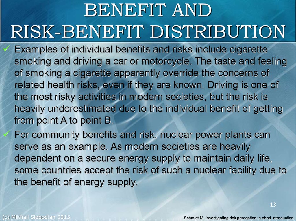 BENEFIT AND RISK-BENEFIT DISTRIBUTION