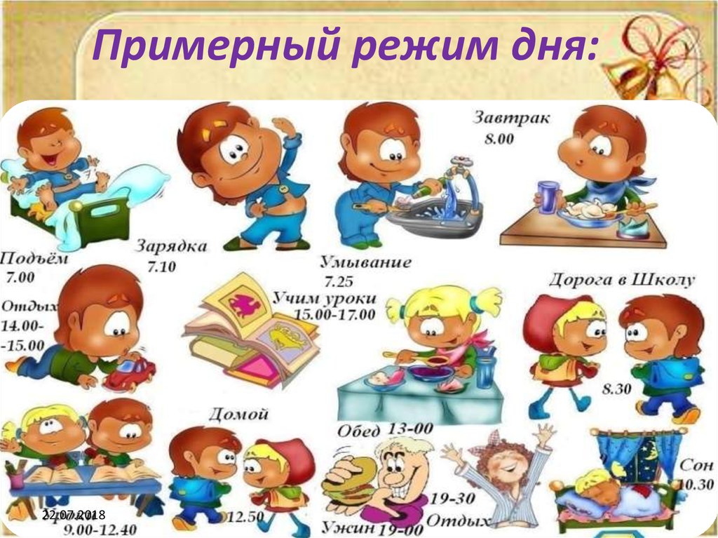 Презентация на тему режим дня