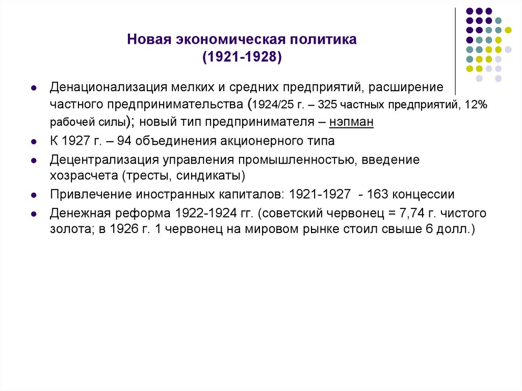 Политика 1921 1928