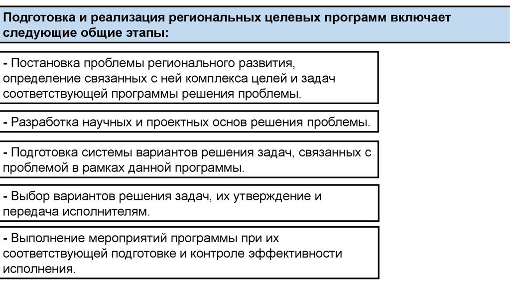 Разработка и реализация программы. Разработка и реализация целевых программ. Этапы разработки региональных целевых программ. Механизм реализации целевых программ. Механизм реализации региональной программы.