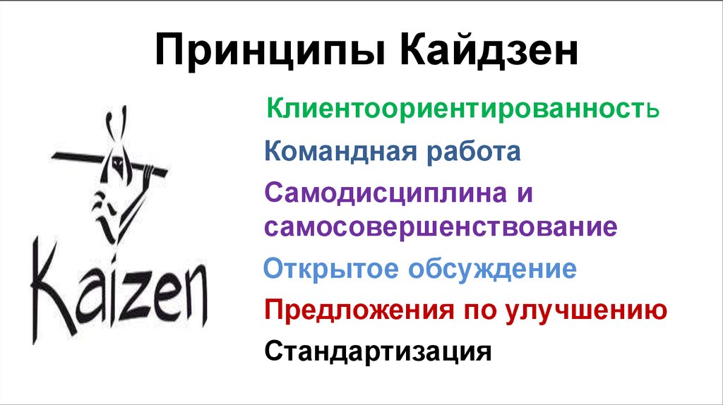 Что в производственной системе тойота означает принцип кайдзен