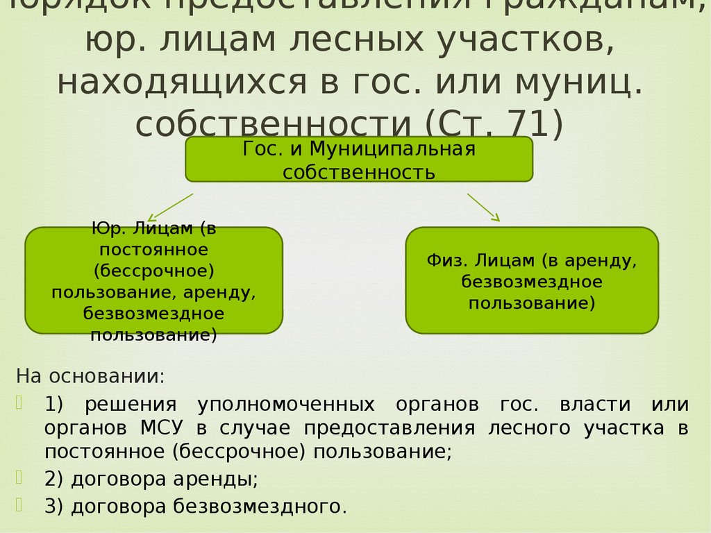 Участок находящийся в муниципальной собственности. Порядок предоставления лесных участков. Формы собственности на Лесные участки. Леса находящиеся в муниципальной собственности. Право собственности на леса.