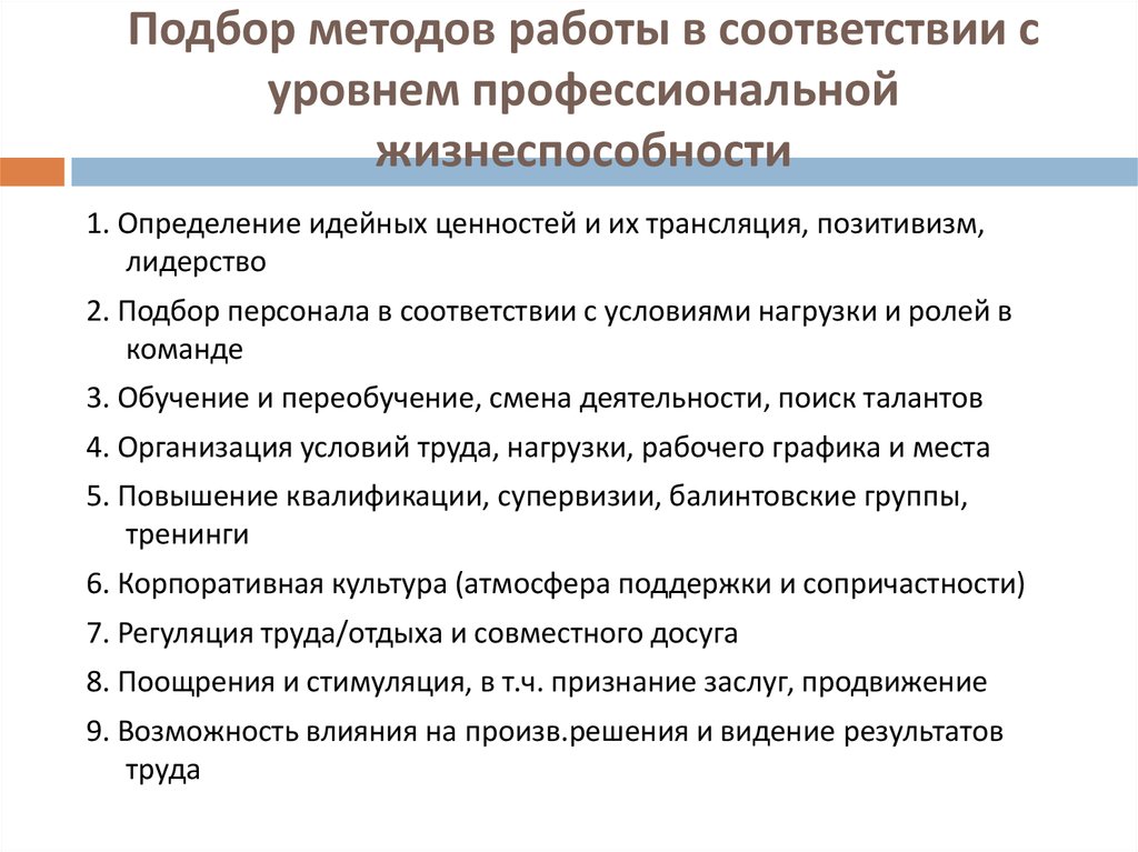 Подобрать методики