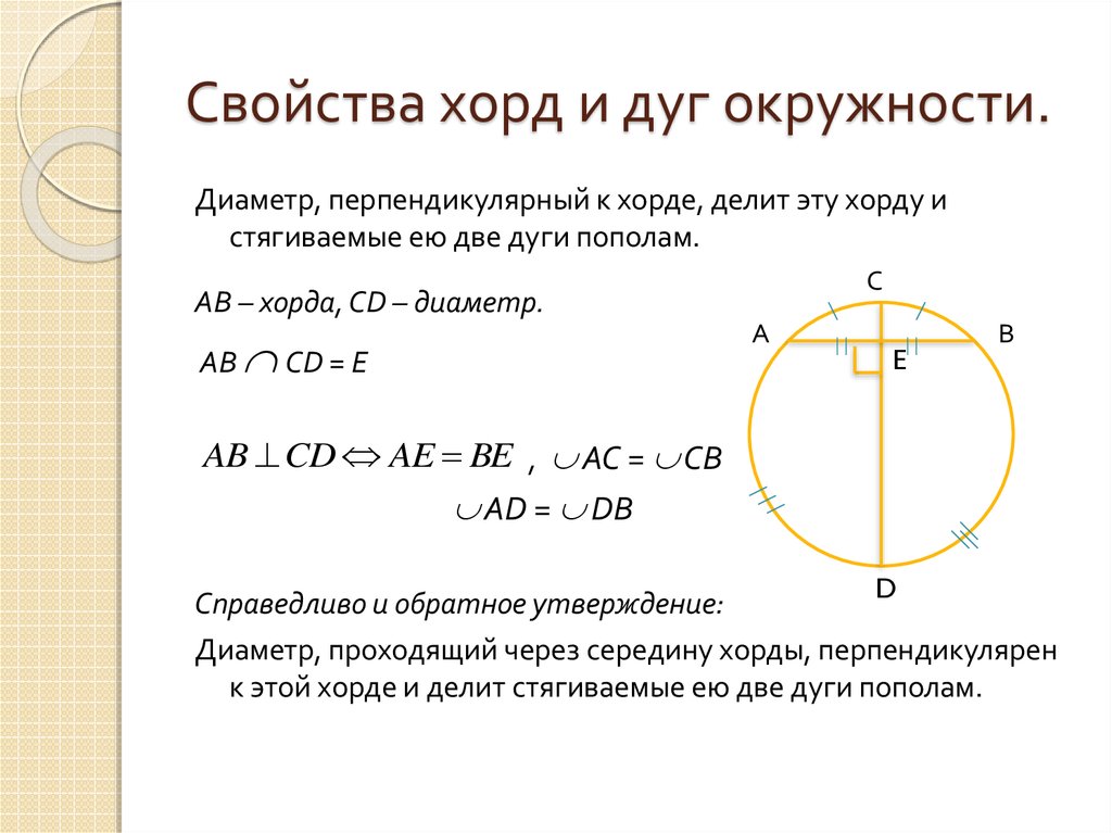 Круг имеет углы. Геометрия окружности дуги свойства. Хорды и дуги в окружности свойства. Теоремы круг и окружности 9 класс. Свойства хорд окружности.