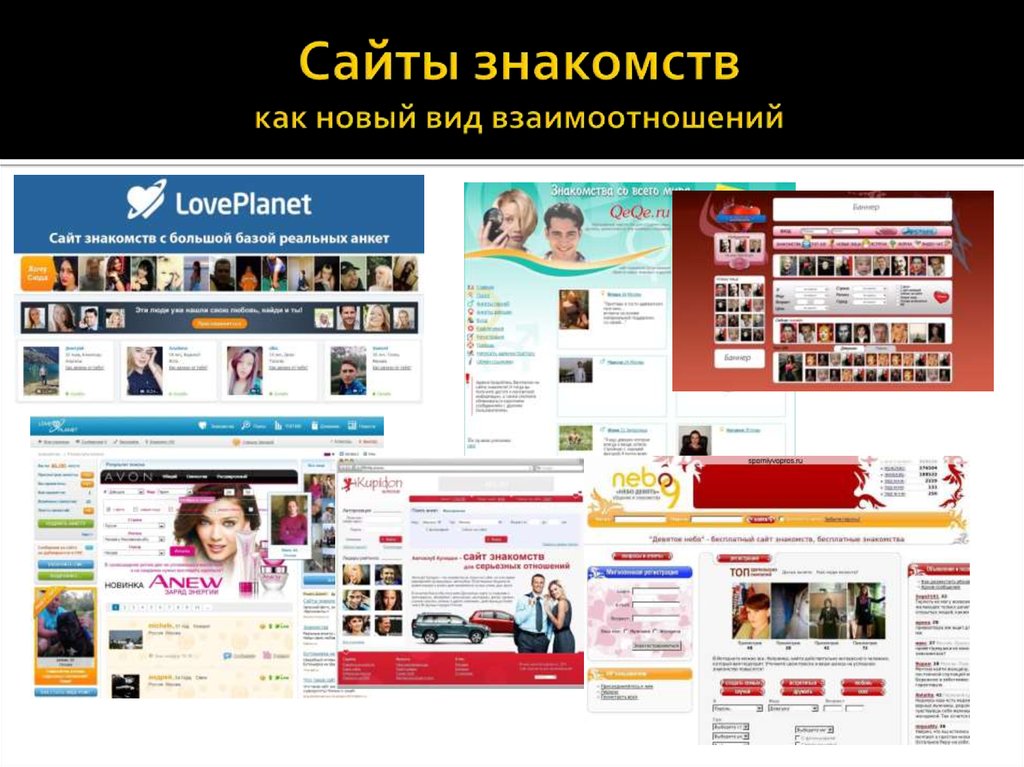 Сайты знакомств как новый вид взаимоотношений