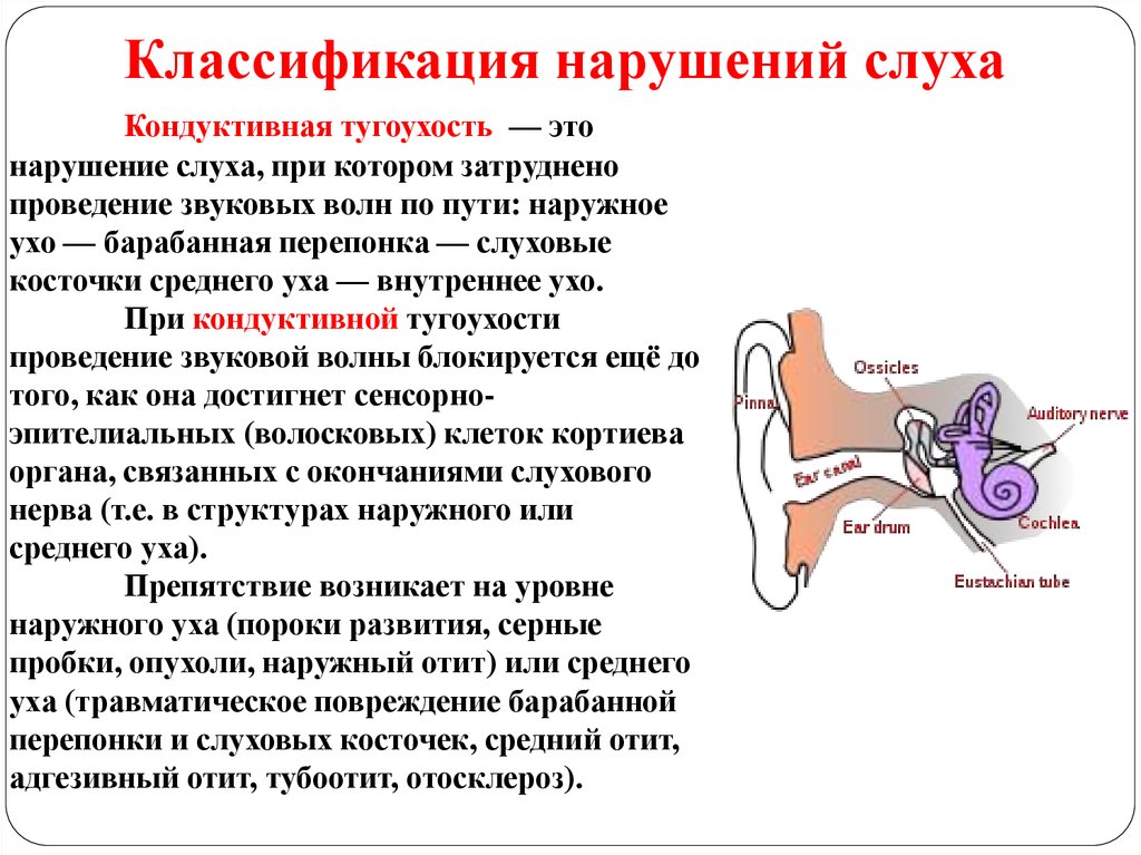 Нарушения слуховых функций