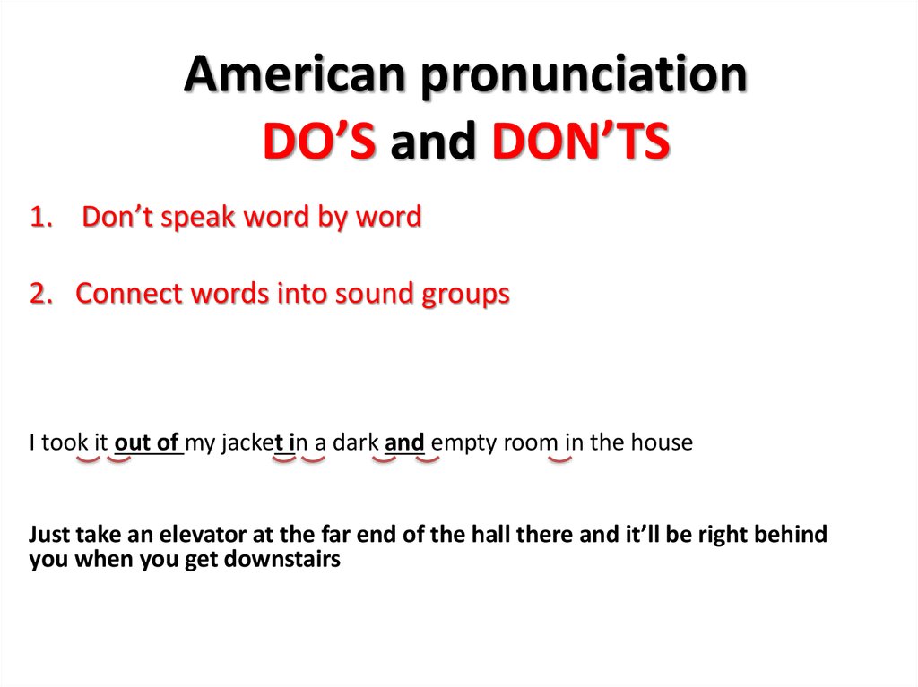 presentation pronunciation in american