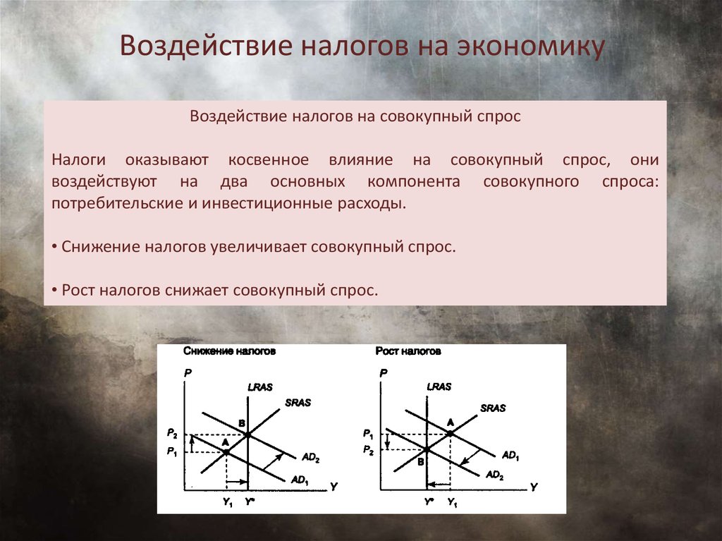 План налоги и их воздействие на экономику