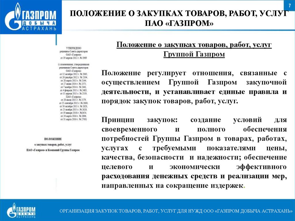 План закупок газпром