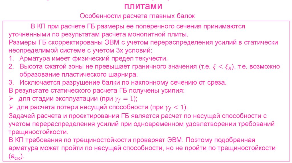 Ребристые монолитные перекрытия с балочными плитами