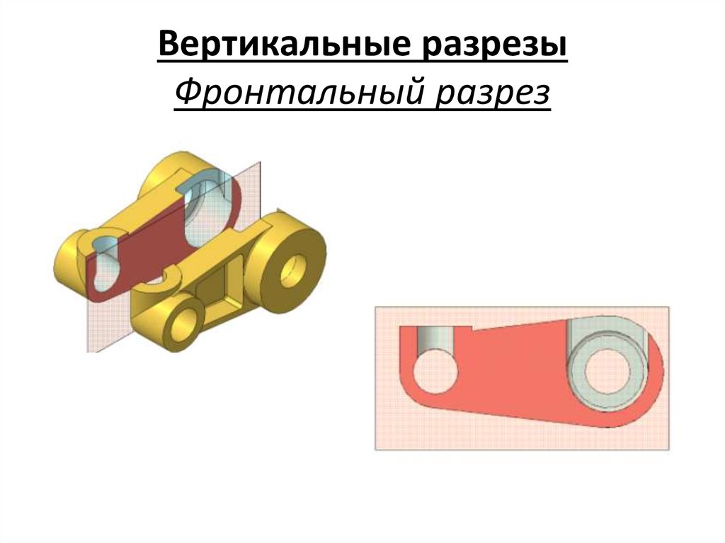 Вертикальный разрез. Комбинированные разрезы. Вертикальный фронтальный разрез. Фронтальный разрез втулки. Фронтальный разрез болта.