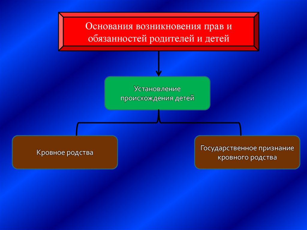 Установление происхождения детей семейное право презентация