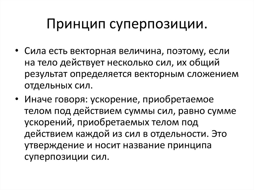 Принцип суперпозиции.
