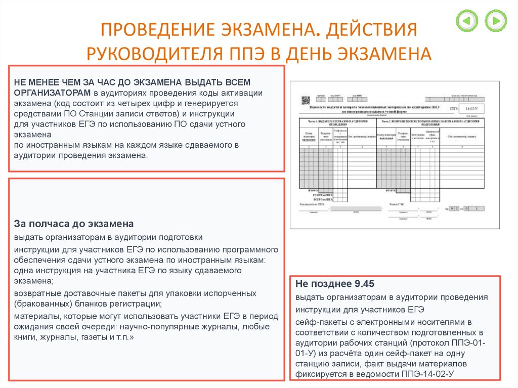 Организатор экзамена инструкция