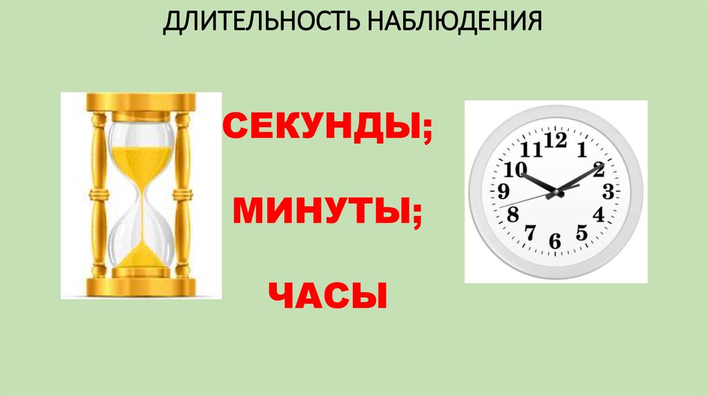 Длительность наблюдения