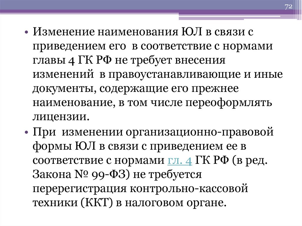 Нормы главы. Внесение изменений название. Приведение в соответствие нормам. Приведение в соответствие с правоустанавливающими документами. Внесение изменение в название документа.