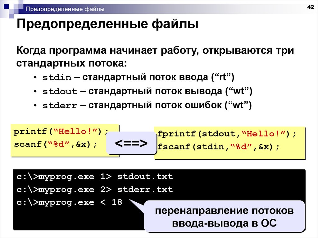 Функции файлов