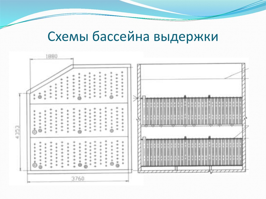 Схемы бассейна выдержки