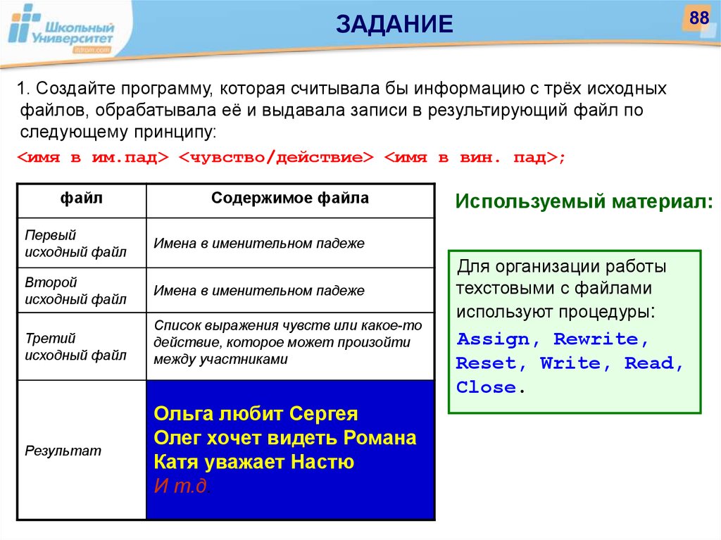 Напишите программу которая считывает три. Процедура assign в Паскале. Процедура assign при работе с файлами используется. Процедура Rewrite (f) применяется для. Assign Rewrite reset Pascal.