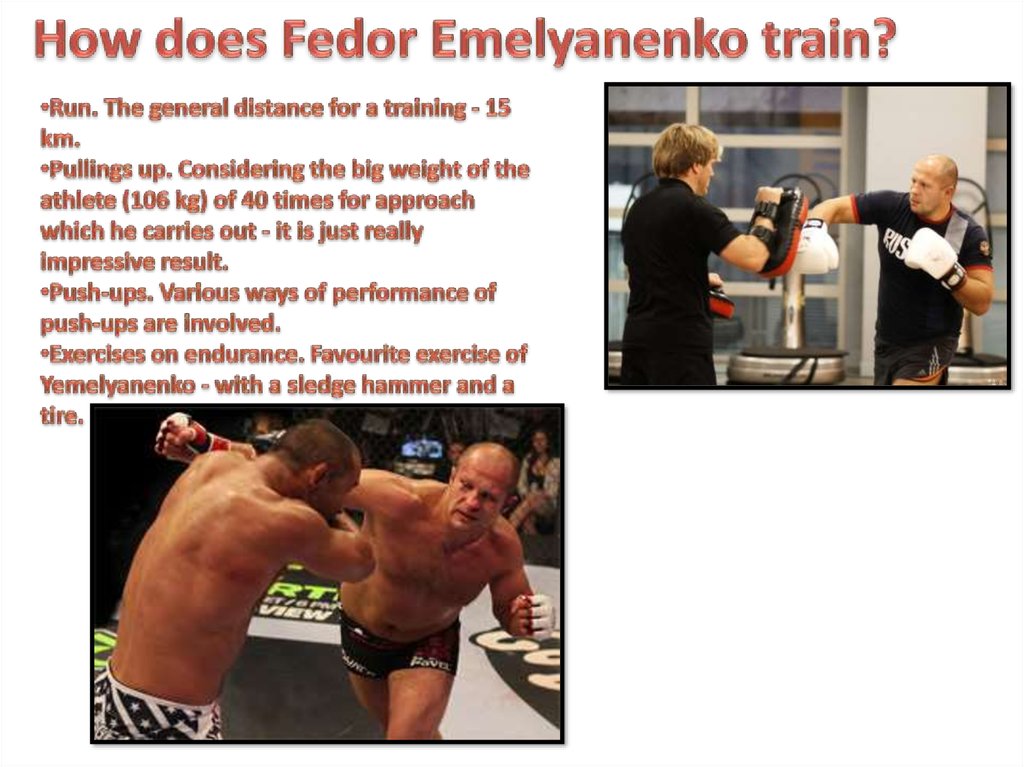How does Fedor Emelyanenko train?