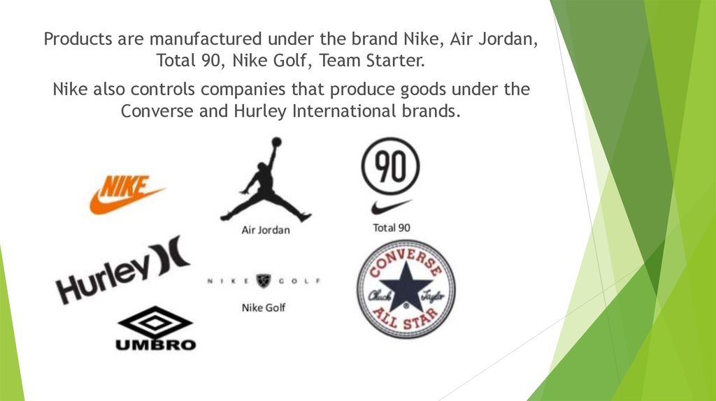 nike brands and subsidiaries