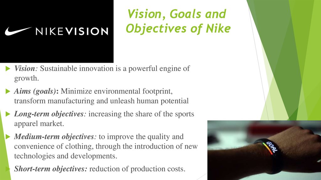 Vision, Goals and Objectives of Nike