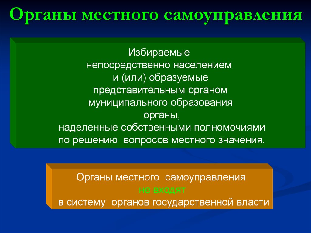 Основными органами самоуправления являлись