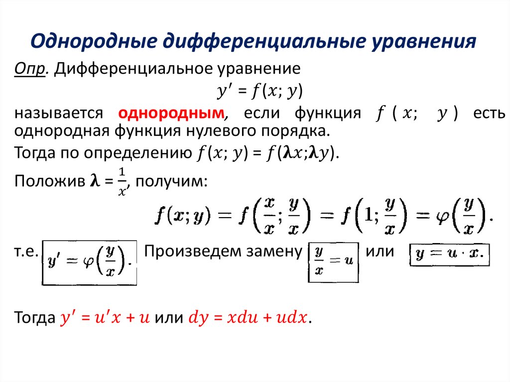 Дифференциальные уравнения в таблицах и схемах