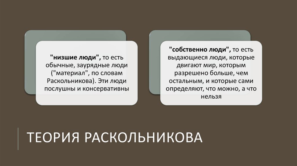 Теория раскольникова