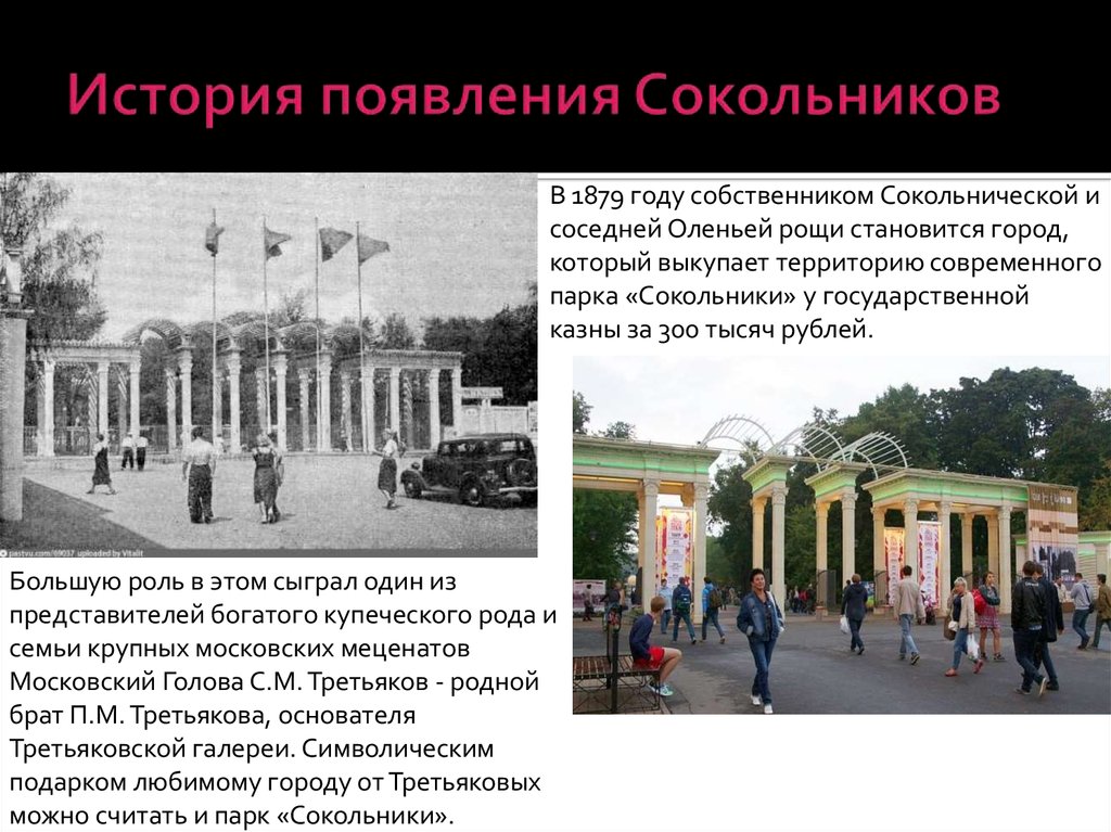 История появления Сокольников