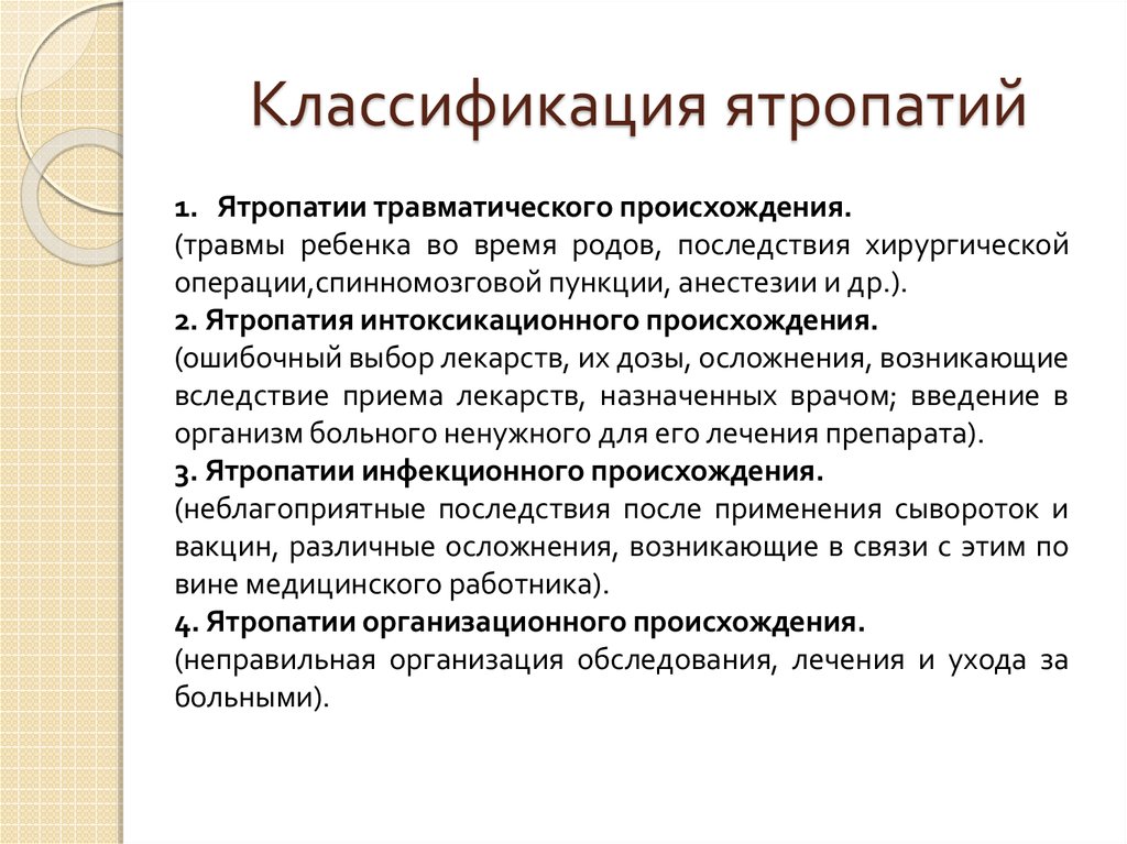 Понятие вина медицинского работника. Классификация ятрогений. Ятропатия причины. Ятропатия это в психологии.