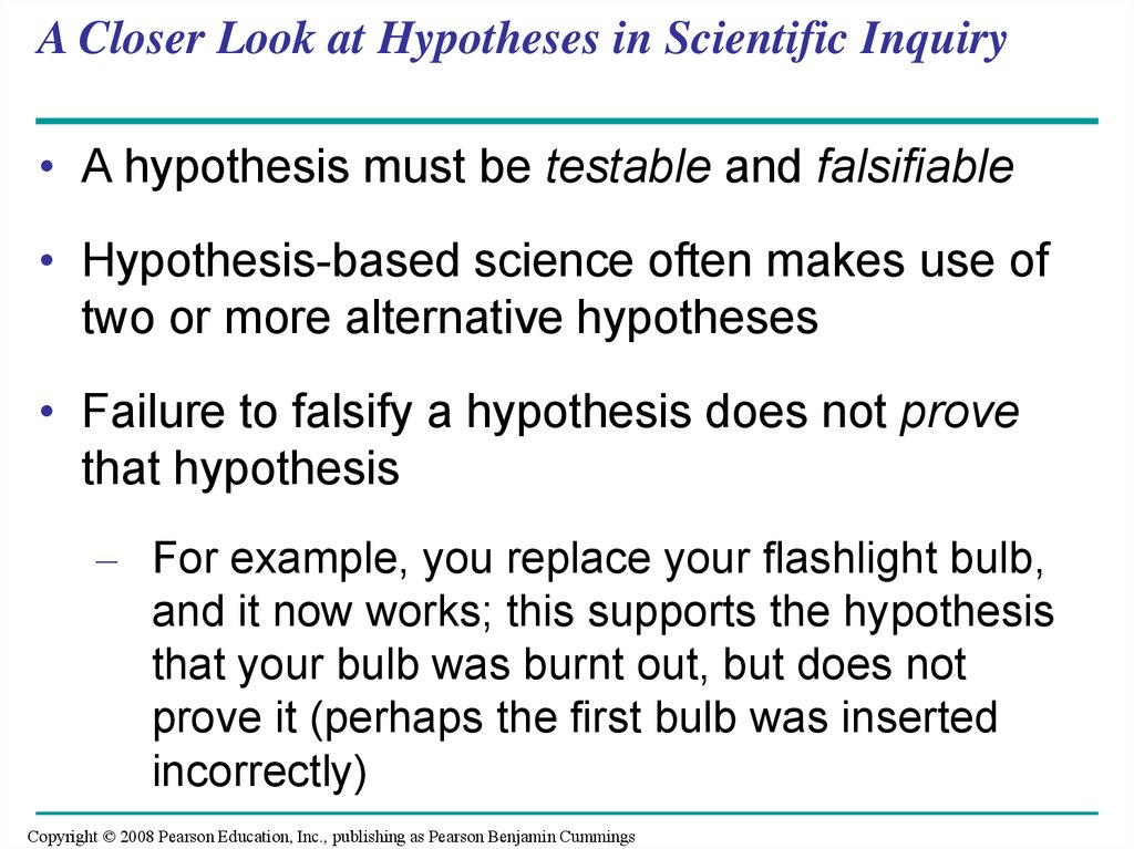 A Closer Look at Hypotheses in Scientific Inquiry