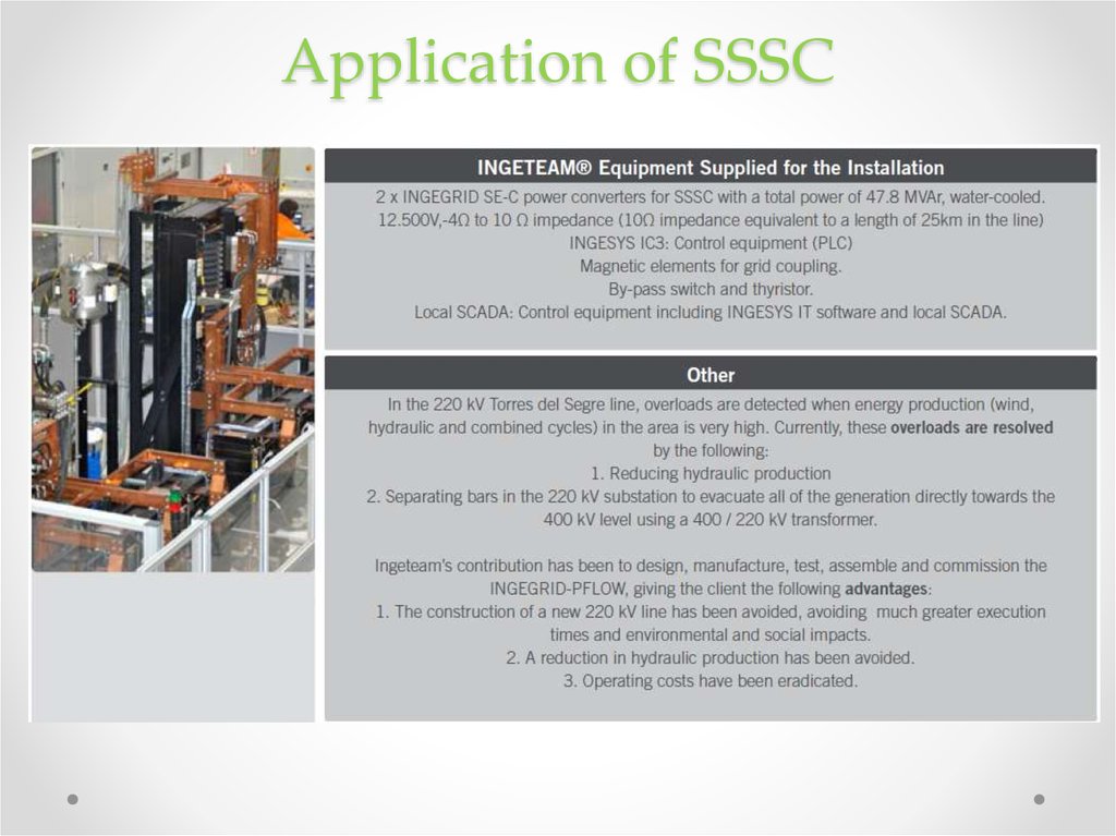 Application of SSSC