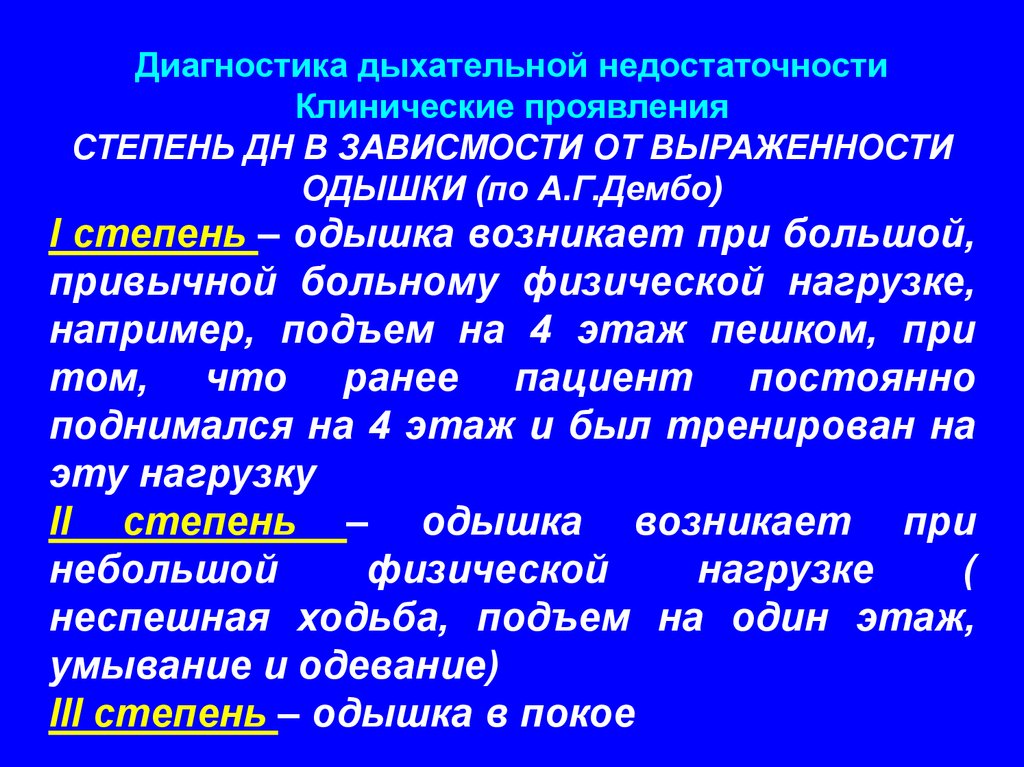 Диагностика острой дыхательной недостаточности