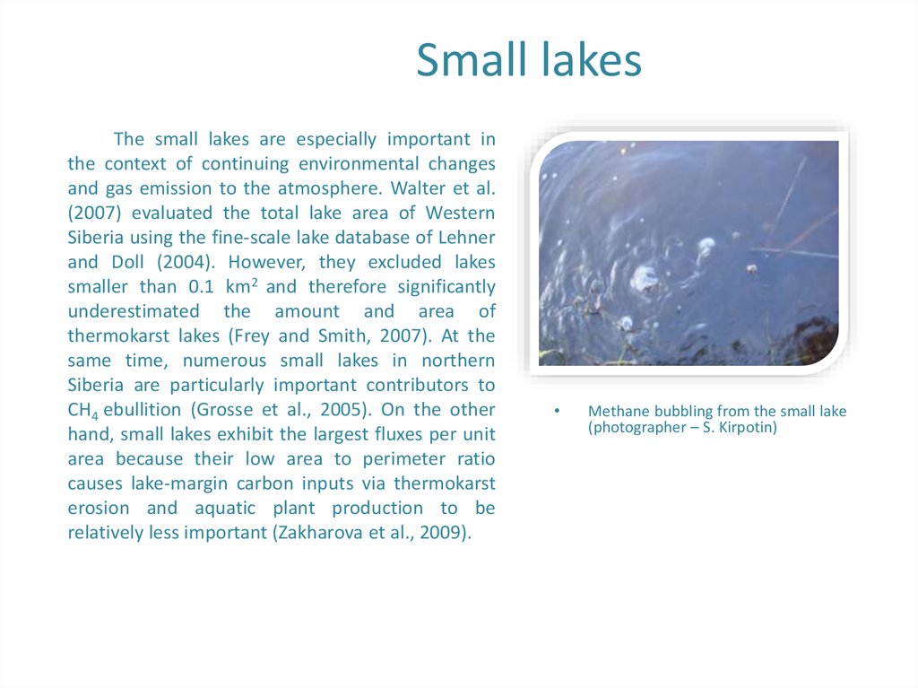 Small lakes