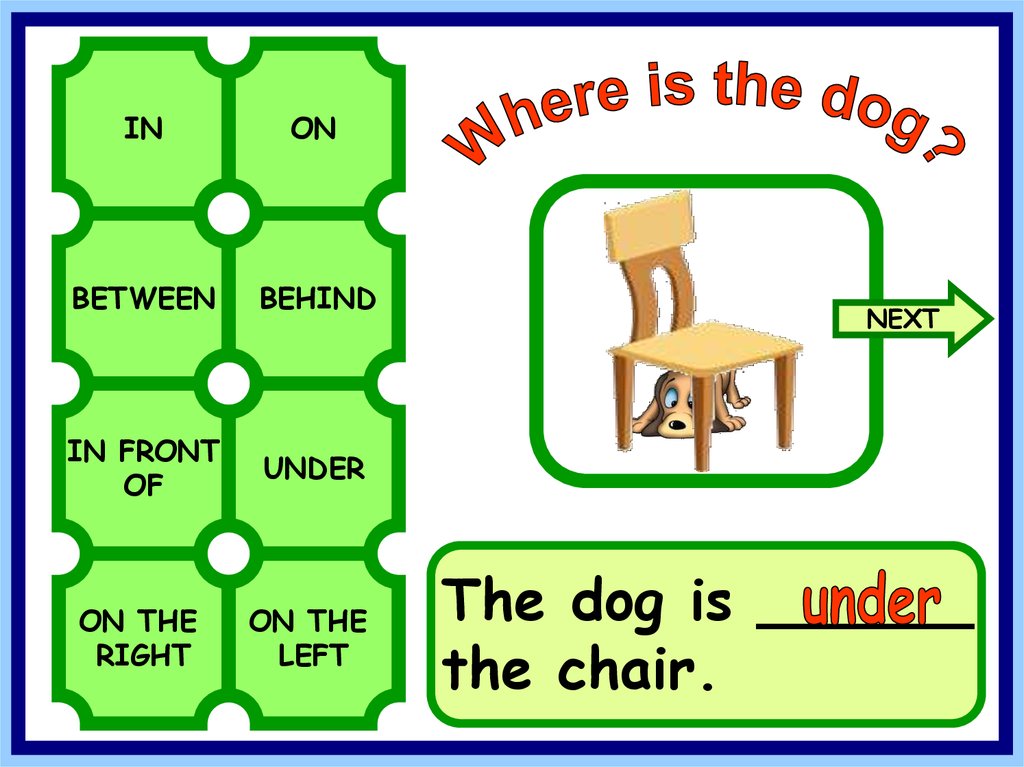 Prepositions of place презентация