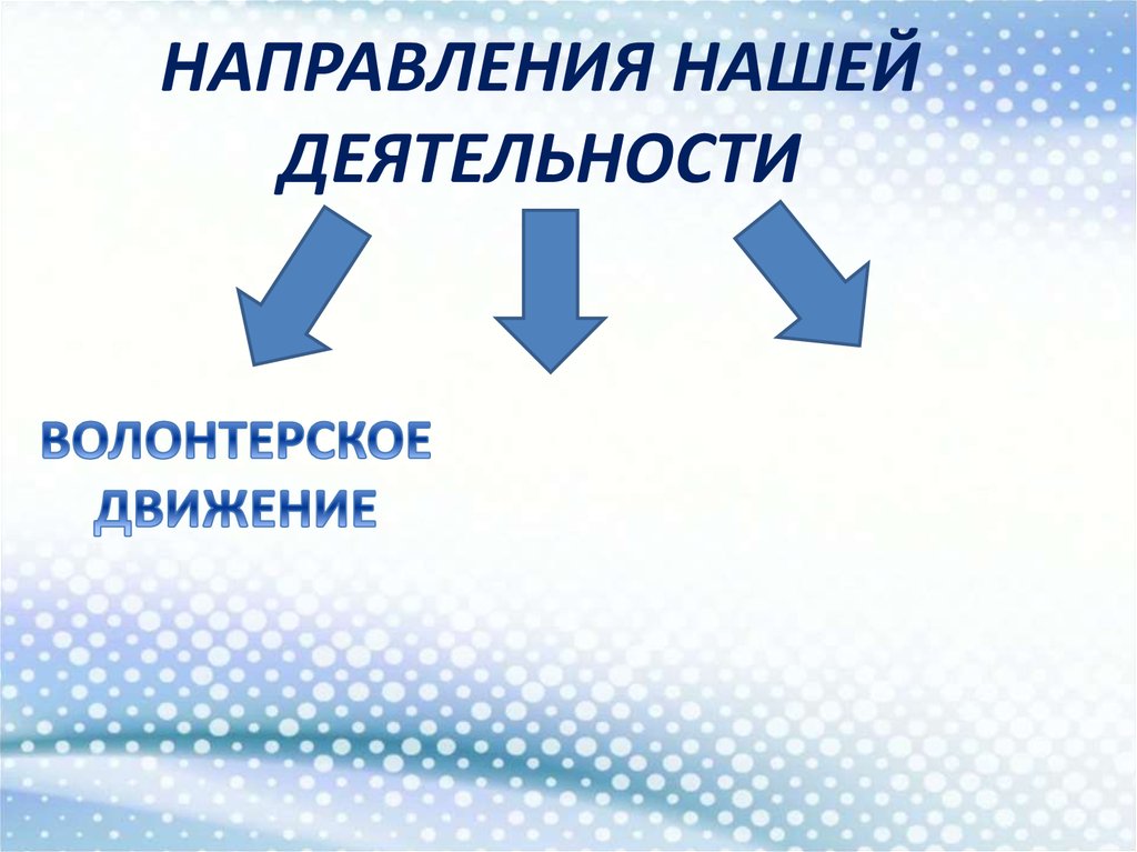 НАПРАВЛЕНИЯ НАШЕЙ ДЕЯТЕЛЬНОСТИ