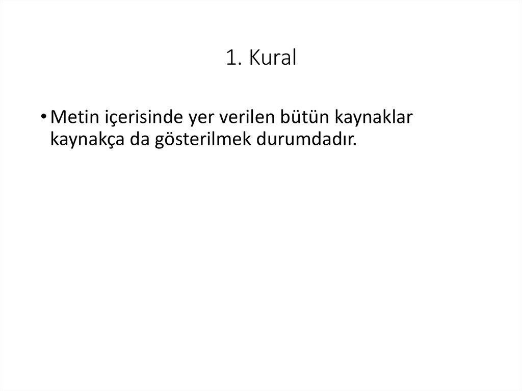 1. Kural