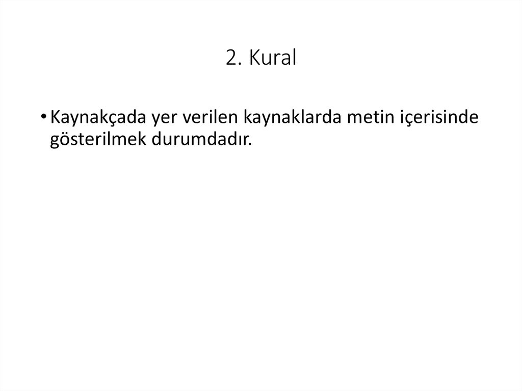 2. Kural