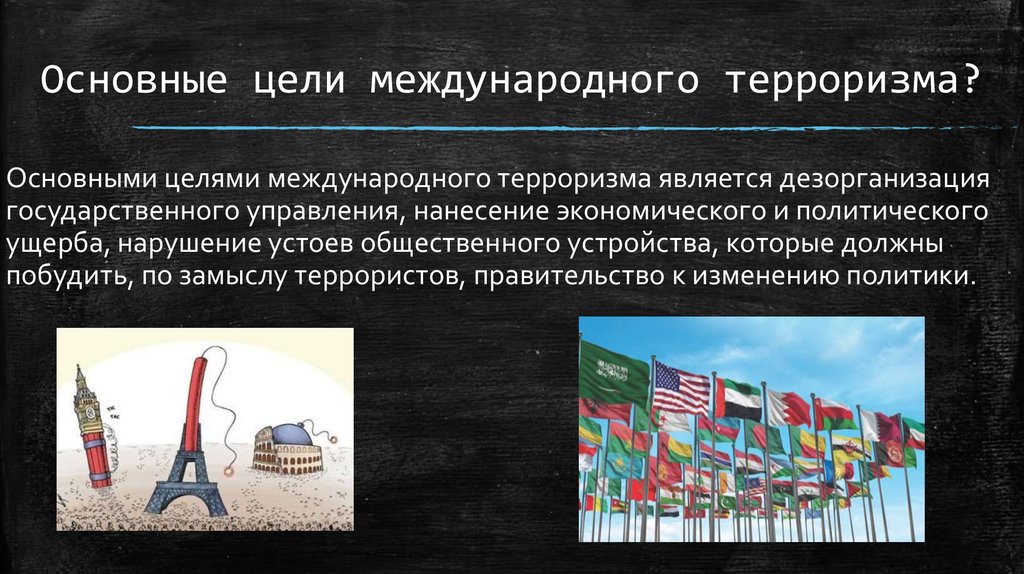 Возникновения международного терроризма