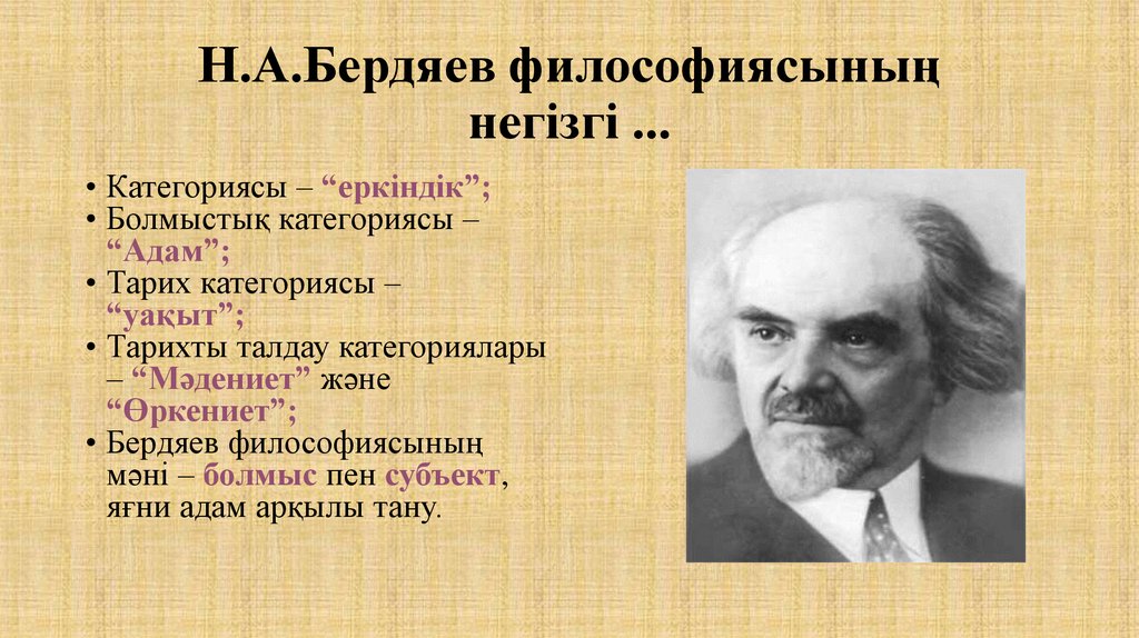 Н.А.Бердяев философиясының негізгі ...