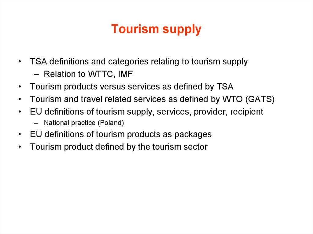 tourism definition in commerce
