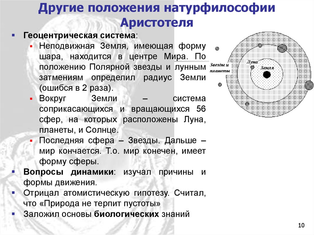 Доклад астрономическая картина мира аристотеля