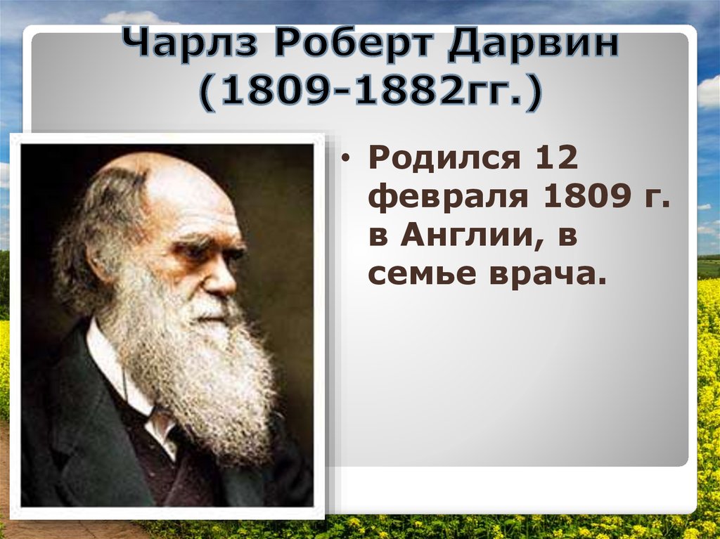 Чарльз дарвин о причинах эволюции животного мира презентация