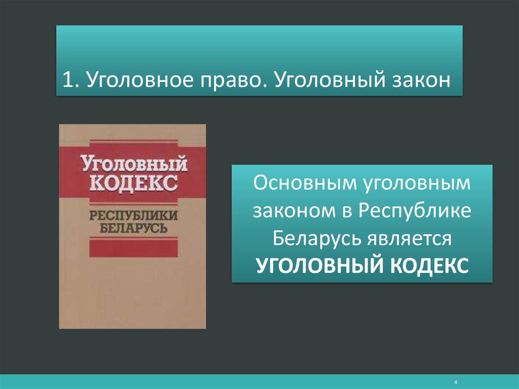 Основы уголовного права рб презентация