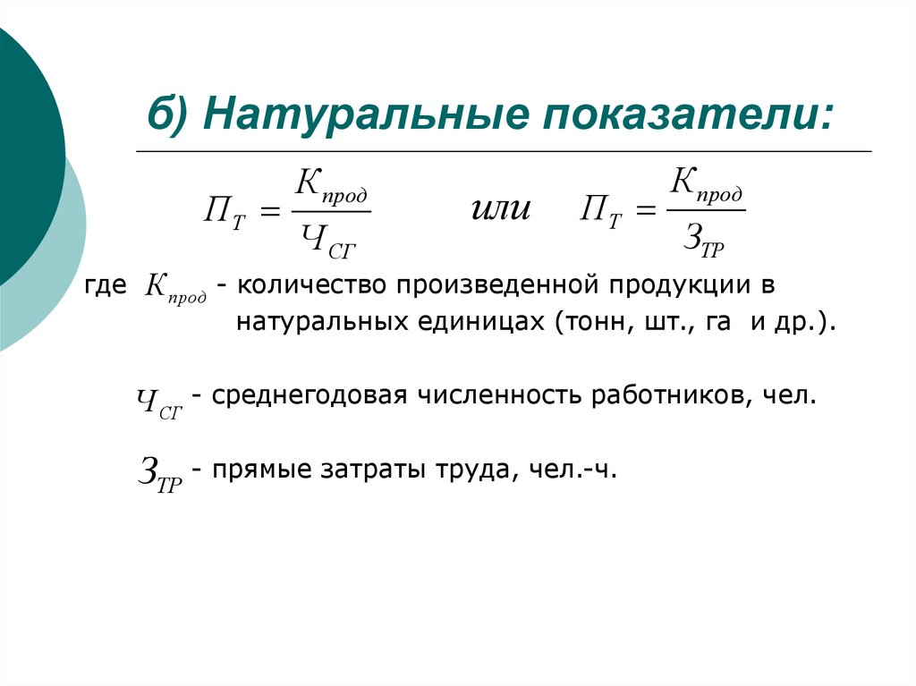 Где показатель. Среднегодовая численность работников чел. Натуральные показатели это. Натуральные показатели примеры. Кол во произведённой продукции.