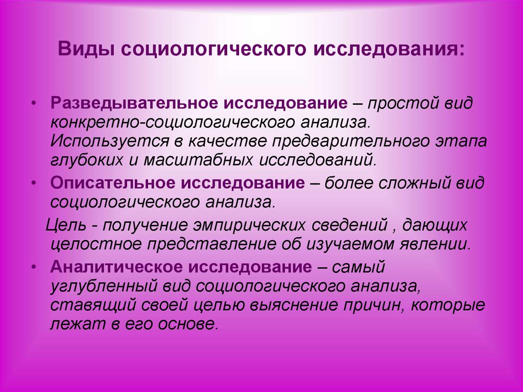 Социальные исследования социологические исследования. Виды социологических исследований. Виды соц исследований. Виды социологического анализа. Виды исследований в социологии.