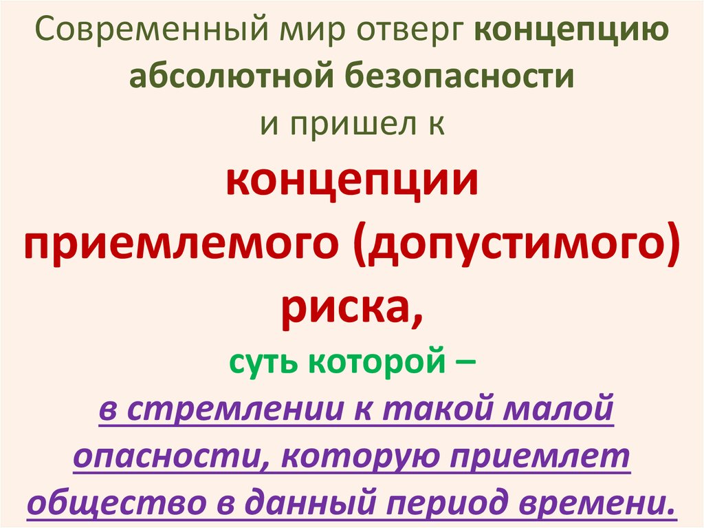 Абсолютная безопасности человека