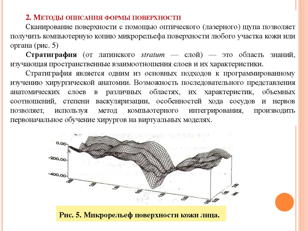 Данная методика описывает. Способы описания поверхностей. Методы исследования поверхностей. Микрорельеф почвы. Задачи топография анатомия.